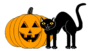 GIFs en Gatos Negros De Halloween