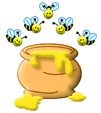 GIF animado (8207) Avispas miel