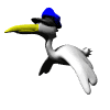 GIF animado (6859) Ciguena volando