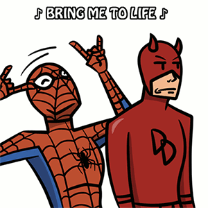 GIF animado (13592) Daredevil spiderman