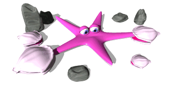 GIF animado (5824) Estrella mar almejas
