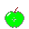 GIF animado (8099) Gusano en una manzana
