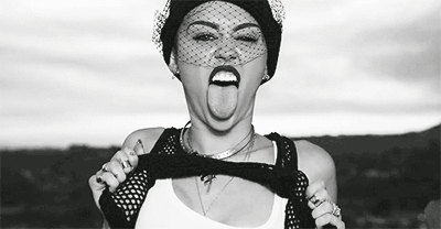 GIF animado (12111) Miley cyrus blanco negro