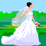 GIF animado (2818) Mujer traje novia
