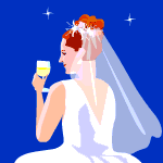 GIF animado (2820) Mujer traje novia