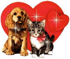 GIF animado (10993) Perro y gato con amor