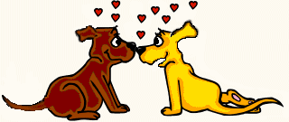 GIF animado (2452) Perros enamorados