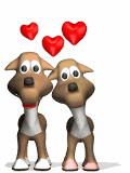 GIF animado (2453) Perros enamorados