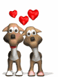 GIF animado (2454) Perros enamorados