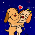 GIF animado (2464) Perros romanticos
