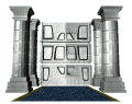 GIF animado (11641) Puerta con columnas