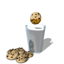 GIF animado (552) Vaso de leche con galletas