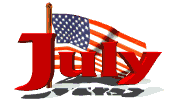 GIF animado (22511) Bandera de estados unidos detras de julio