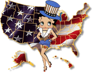 GIF animado (17357) Betty boop patriota americana