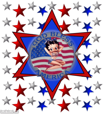 GIF animado (17359) Betty boop patriota americana