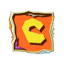 GIF animado (25557) Letra c amarilla con marco