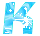 GIF animado (28001) Letra k azul