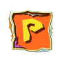 GIF animado (25570) Letra p amarilla con marco