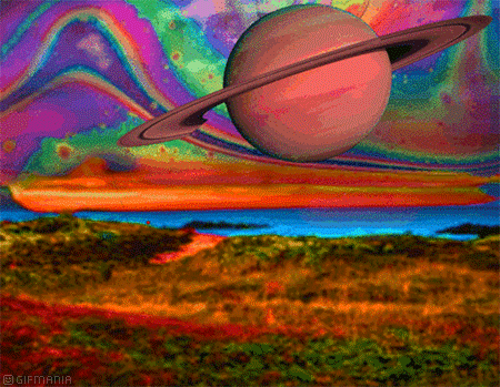 GIF animado (21307) Planeta saturno colorido