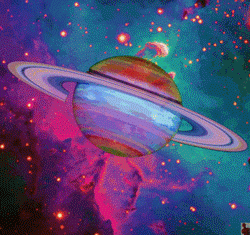 GIF animado (21319) Saturno colorido