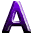 GIF animado (35521) Letra a violeta