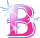 GIF animado (44938) Letra b rosa diamantes