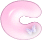 GIF animado (44640) Letra c burbuja rosa