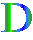 GIF animado (34707) Letra d azul verde