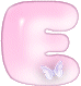 GIF animado (44642) Letra e burbuja rosa