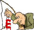 GIF animado (35694) Letra e pesca