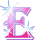 GIF animado (44941) Letra e rosa diamantes