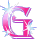 GIF animado (44943) Letra g rosa diamantes