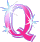 GIF animado (44953) Letra q rosa diamantes