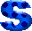 GIF animado (34696) Letra s azul morada