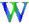 GIF animado (34726) Letra w azul verde