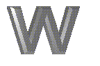 GIF animado (35349) Letra w metalizada
