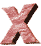 GIF animado (44908) Letra x marmol rosa