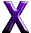 GIF animado (35544) Letra x violeta
