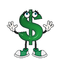 GIF animado (39843) Signo dolar muneco verde