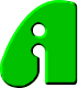 GIF animado (47929) Letra a verde gusano