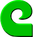 GIF animado (47931) Letra c verde gusano