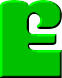 GIF animado (47933) Letra e verde gusano