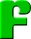 GIF animado (47934) Letra f verde gusano