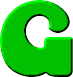GIF animado (47935) Letra g verde gusano