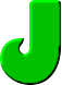 GIF animado (47938) Letra j verde gusano