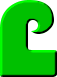 GIF animado (47940) Letra l verde gusano