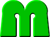GIF animado (47941) Letra m verde gusano