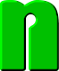 GIF animado (47942) Letra n verde gusano