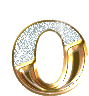 GIF animado (47340) Letra o oro diamantitos