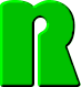 GIF animado (47946) Letra r verde gusano
